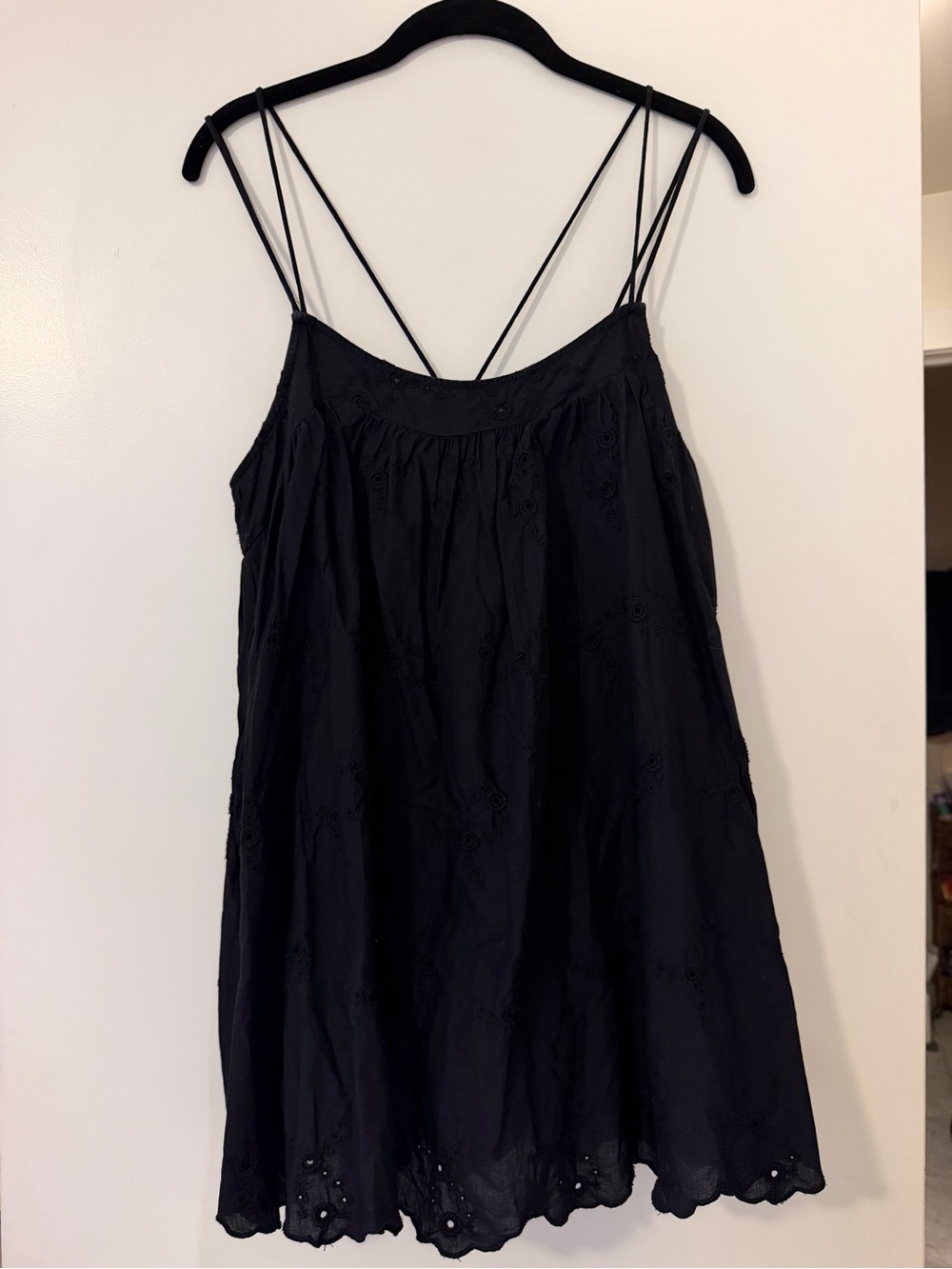 zara embroidered eyelet dress